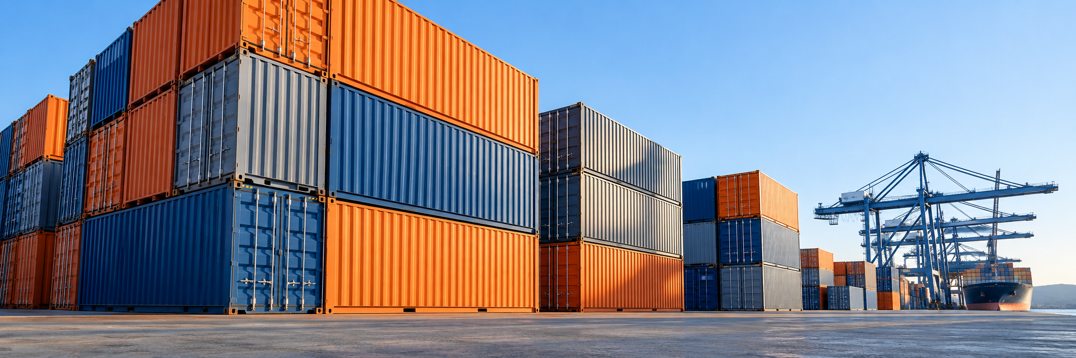 Contenedores de transporte para importación y exportación